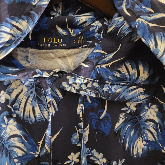 RALPH LAUREN POLO HOODIE TSHIRT XL TROPICAL - Picture 2 of 2